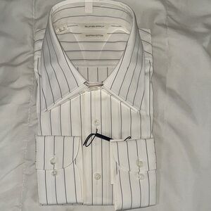 Men's White Striped Shirt by SS